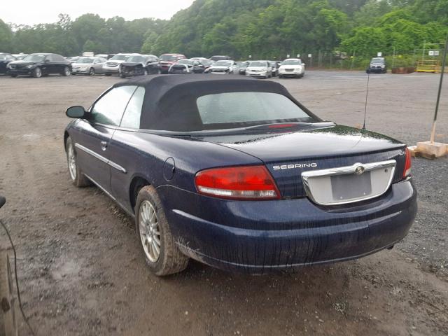 1C3EL55RX4N127675 - 2004 CHRYSLER SEBRING LX BLUE photo 3