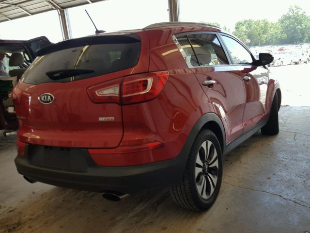 KNDPCCA68C7187459 - 2012 KIA SPORTAGE S RED photo 4