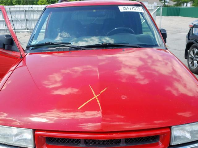 1GNDT13W51K250359 - 2001 CHEVROLET BLAZER RED photo 7