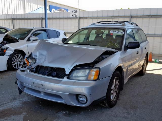 4S3BH675847639861 - 2004 SUBARU LEGACY OUT SILVER photo 2