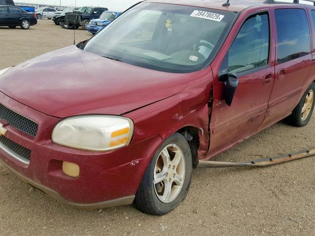 1GNDV33L85D214526 - 2005 CHEVROLET UPLANDER L RED photo 10