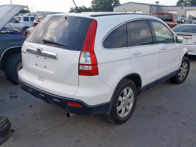 JHLRE48717C123187 - 2007 HONDA CR-V EXL WHITE photo 4