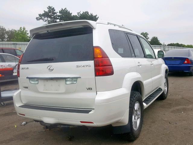 JTJBT20X660103972 - 2006 LEXUS GX 470 WHITE photo 4