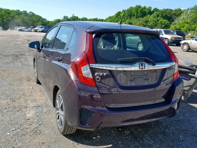 3HGGK5H86FM752583 - 2015 HONDA FIT EX PURPLE photo 3