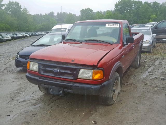 1FTCR11U9VTA29867 - 1997 FORD RANGER RED photo 2