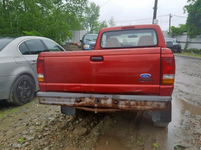 1FTCR11U9VTA29867 - 1997 FORD RANGER RED photo 6