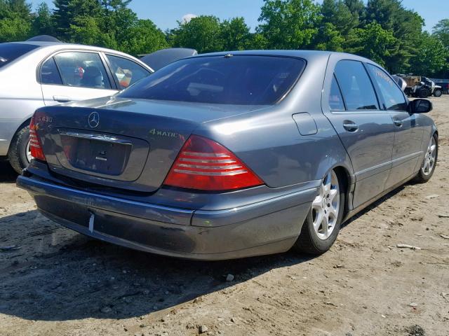 WDBNG83J15A451894 - 2005 MERCEDES-BENZ S 430 4MAT GRAY photo 4