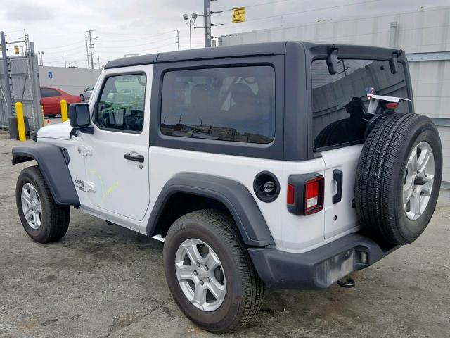 1C4GJXAG9JW145732 - 2018 JEEP WRANGLER S WHITE photo 3