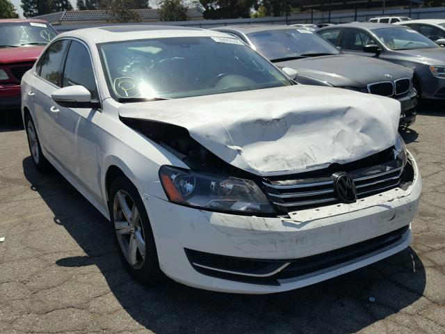 1VWBP7A36CC024972 - 2012 VOLKSWAGEN PASSAT SE WHITE photo 1