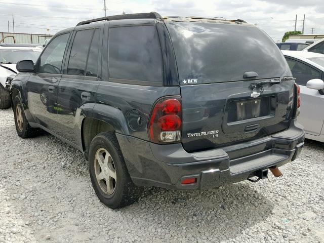 1GNDS13S262298862 - 2006 CHEVROLET TRAILBLAZE BLACK photo 3