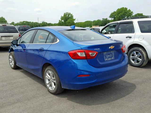 1G1BH5SE3K7113807 - 2019 CHEVROLET CRUZE BLUE photo 3