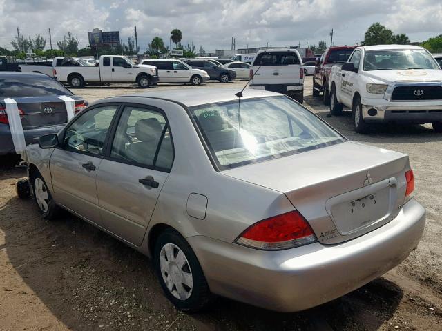 JA3AJ26E35U020841 - 2005 MITSUBISHI LANCER ES SILVER photo 3