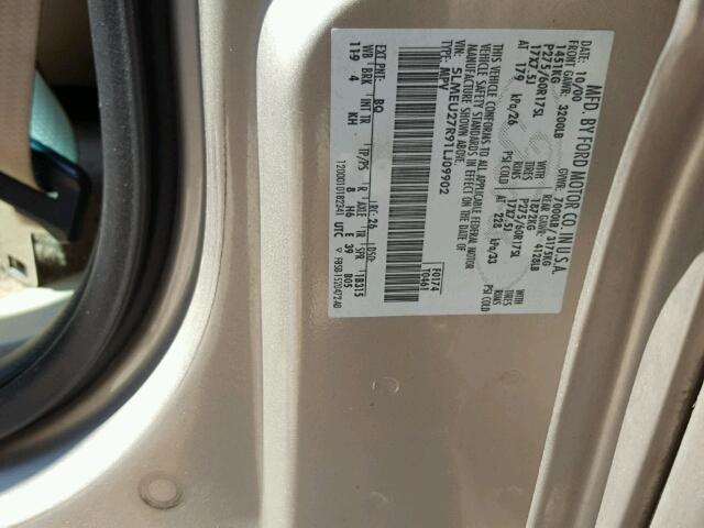 5LMEU27R91LJ09902 - 2001 LINCOLN NAVIGATOR 棕色 照片 10