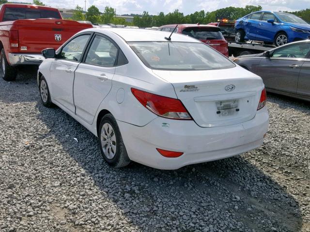 KMHCT4AE1GU044125 - 2016 HYUNDAI ACCENT SE WHITE photo 3