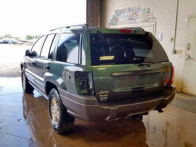 1J4GW48N52C220010 - 2002 JEEP GRAND CHER GREEN photo 3