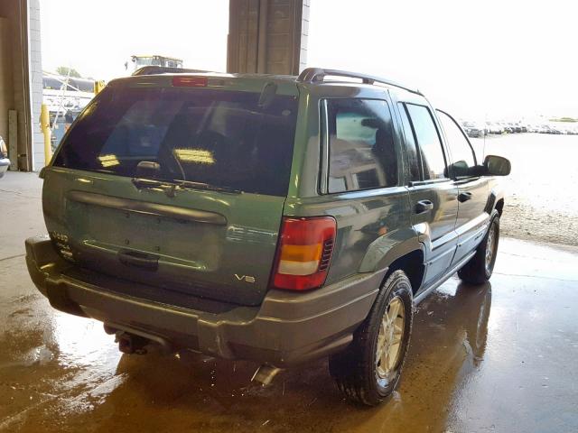 1J4GW48N52C220010 - 2002 JEEP GRAND CHER GREEN photo 4