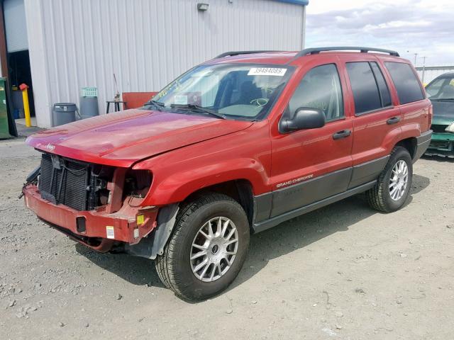 1J4GW48S73C512376 - 2003 JEEP GRAND CHER RED photo 2