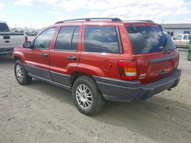 1J4GW48S73C512376 - 2003 JEEP GRAND CHER RED photo 3