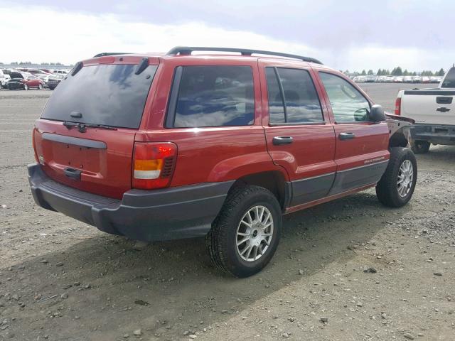 1J4GW48S73C512376 - 2003 JEEP GRAND CHER RED photo 4