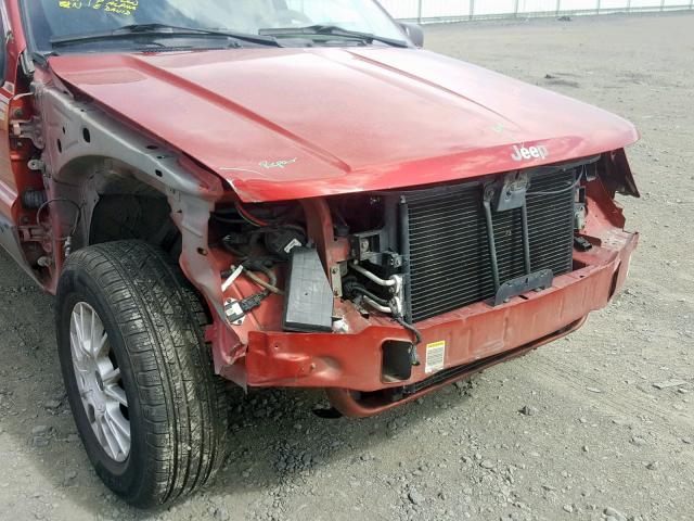 1J4GW48S73C512376 - 2003 JEEP GRAND CHER RED photo 9