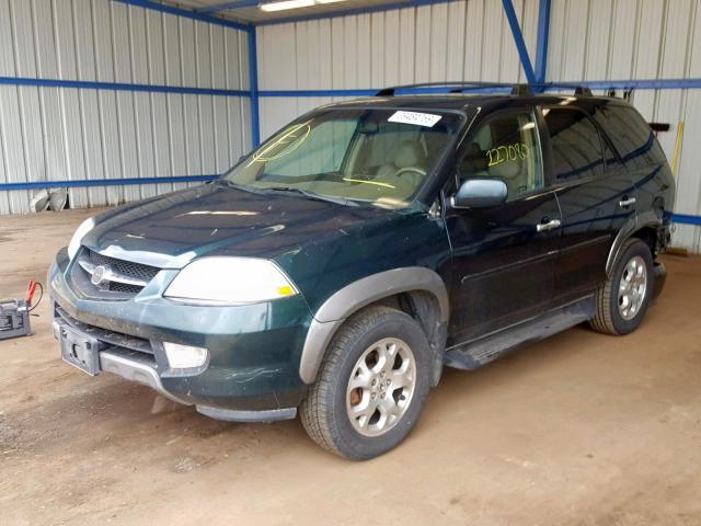 2HNYD18801H512985 - 2001 ACURA MDX TOURIN GREEN photo 2