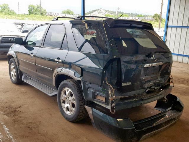 2HNYD18801H512985 - 2001 ACURA MDX TOURIN GREEN photo 3