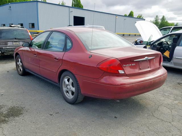 1FAFP55U13G268023 - 2003 FORD TAURUS SES RED photo 3