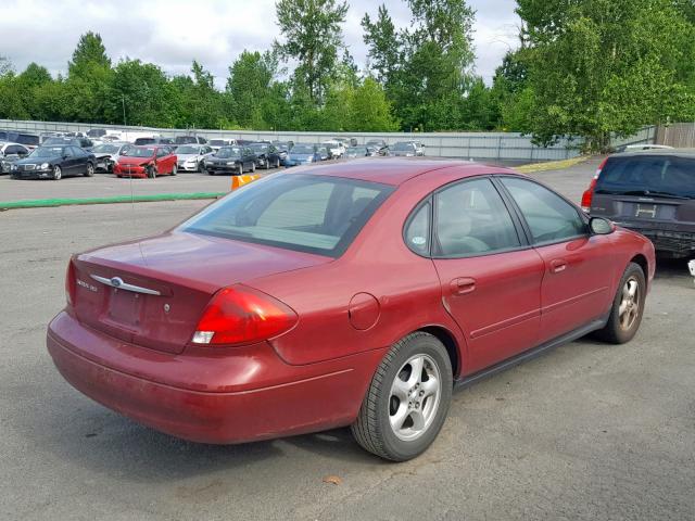 1FAFP55U13G268023 - 2003 FORD TAURUS SES RED photo 4