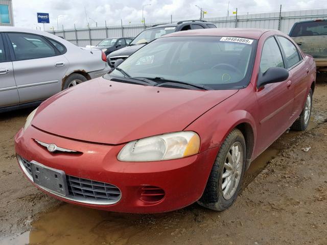 1C3EL46R92N136471 - 2002 CHRYSLER SEBRING LX RED photo 2