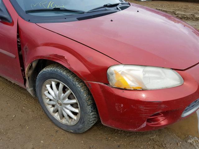 1C3EL46R92N136471 - 2002 CHRYSLER SEBRING LX RED photo 9