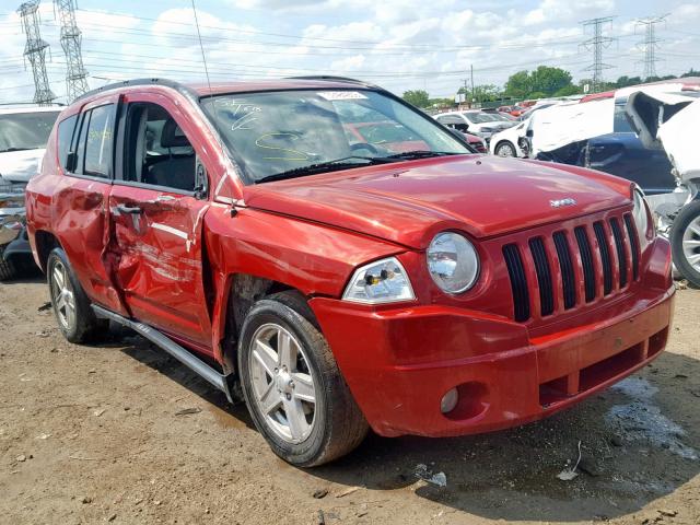 1J8FF47W57D138204 - 2007 JEEP COMPASS RED photo 1