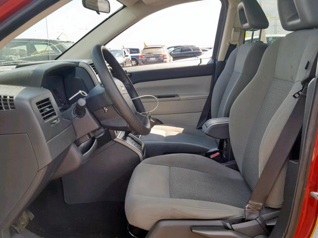 1J8FF47W57D138204 - 2007 JEEP COMPASS RED photo 5