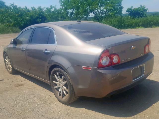 1G1ZE5E0XAF311697 - 2010 CHEVROLET MALIBU LTZ ნაცრისფერი ფოტო 3