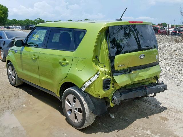 KNDJN2A21F7766952 - 2015 KIA SOUL GREEN photo 3