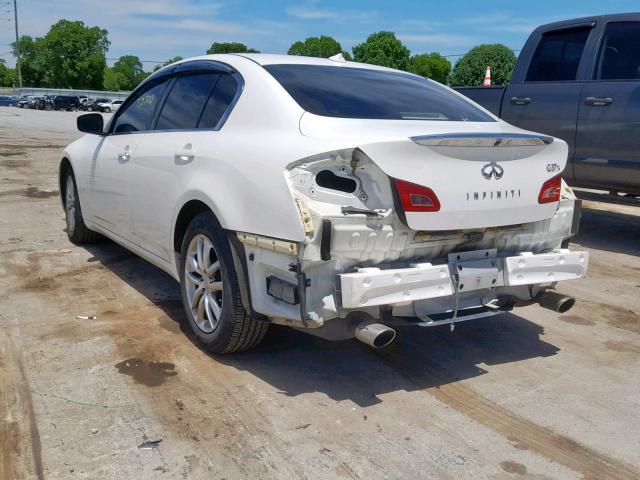 JNKCV61F49M361336 - 2009 INFINITI G37 WHITE photo 3