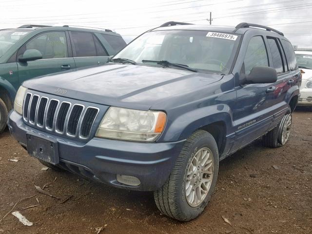 1J4GW58N13C568880 - 2003 JEEP GRAND CHER BLUE photo 2