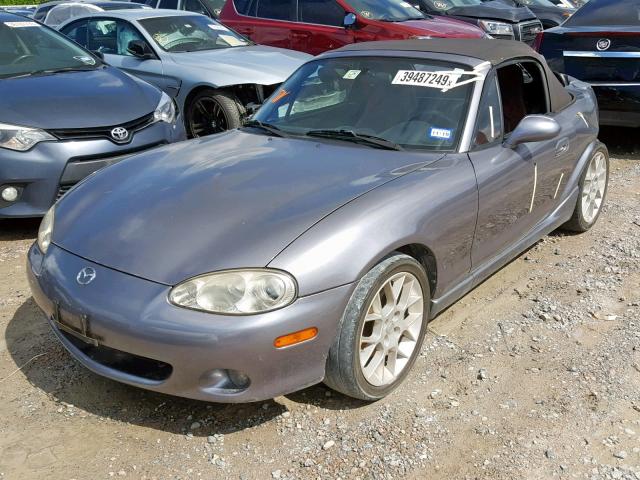 JM1NB353X20226795 - 2002 MAZDA MX-5 MIATA GRAY photo 2