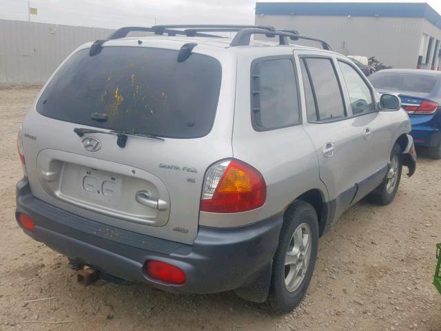 KM8SC73D34U659899 - 2004 HYUNDAI SANTA FE G SILVER photo 4