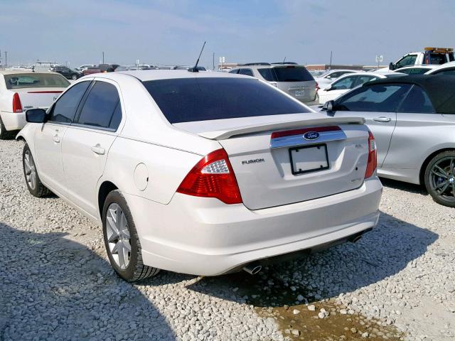 3FAHP0JG6CR419376 - 2012 FORD FUSION SEL WHITE photo 3