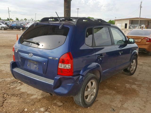 KM8JM12B65U233311 - 2005 HYUNDAI TUCSON GL BLUE photo 4