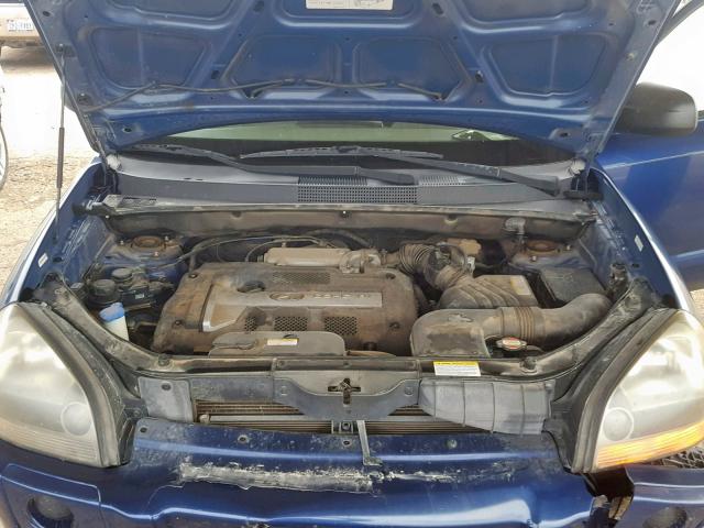 KM8JM12B65U233311 - 2005 HYUNDAI TUCSON GL BLUE photo 7