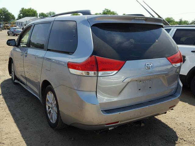 5TDJK3DC1BS010329 - 2011 TOYOTA SIENNA LE GRAY photo 3