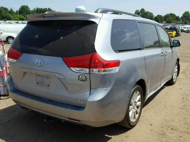 5TDJK3DC1BS010329 - 2011 TOYOTA SIENNA LE GRAY photo 4