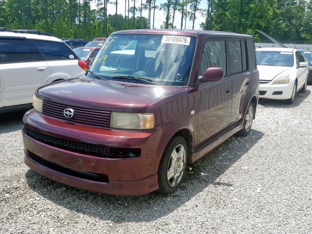 JTLKT324364042721 - 2006 TOYOTA SCION XB MAROON photo 2