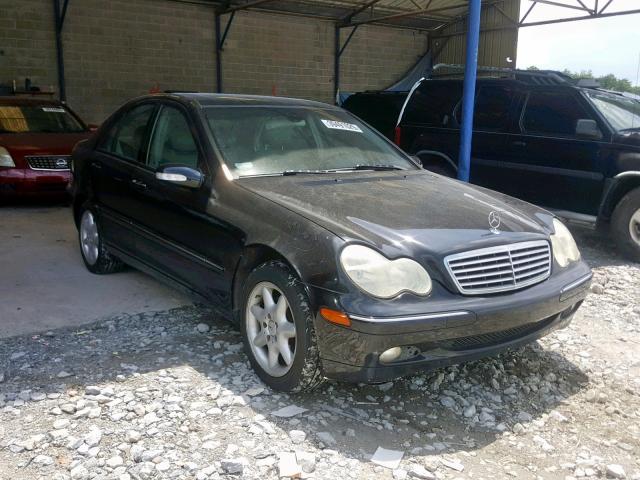 WDBRF61J04A555206 - 2004 MERCEDES-BENZ C 240 BLACK photo 1