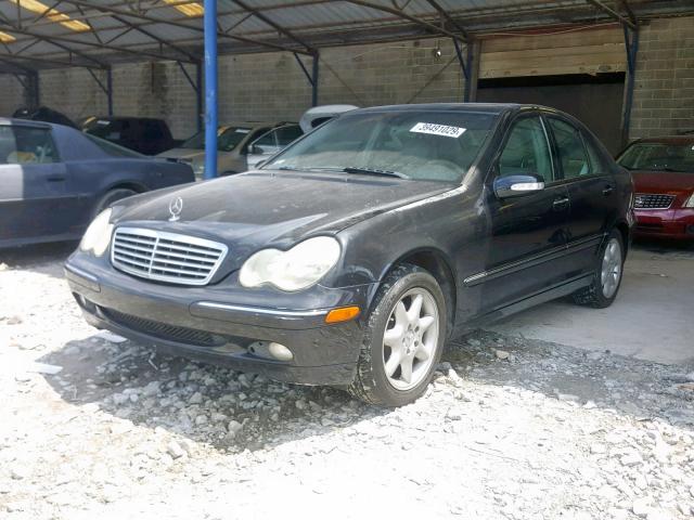 WDBRF61J04A555206 - 2004 MERCEDES-BENZ C 240 BLACK photo 2