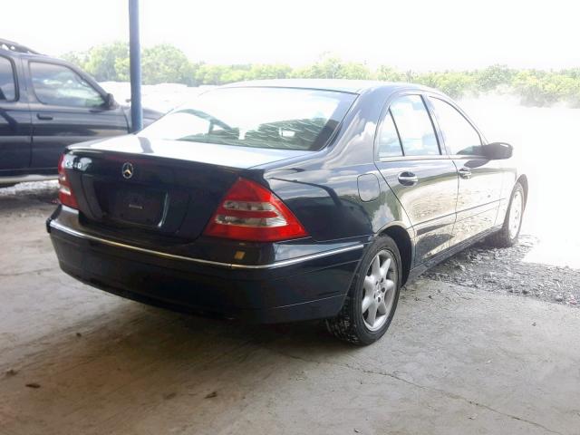 WDBRF61J04A555206 - 2004 MERCEDES-BENZ C 240 BLACK photo 4