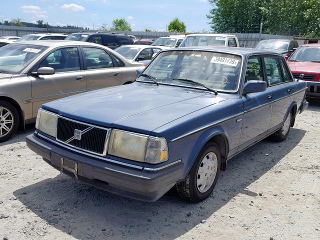 YV1AA8845L1400684 - 1990 VOLVO 240 BASE BLUE photo 2