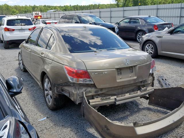 1HGCP26808A048722 - 2008 HONDA ACCORD EXL GOLD photo 3