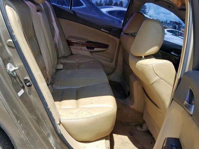 1HGCP26808A048722 - 2008 HONDA ACCORD EXL GOLD photo 6